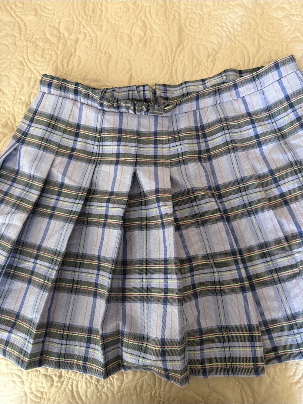 Pleated Plaid Mini Skirt (XXL)